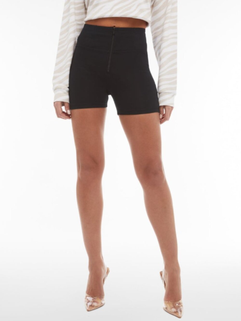Freddy WRUP Organic Jersey Push-Up Biker Shorts Black NWT L